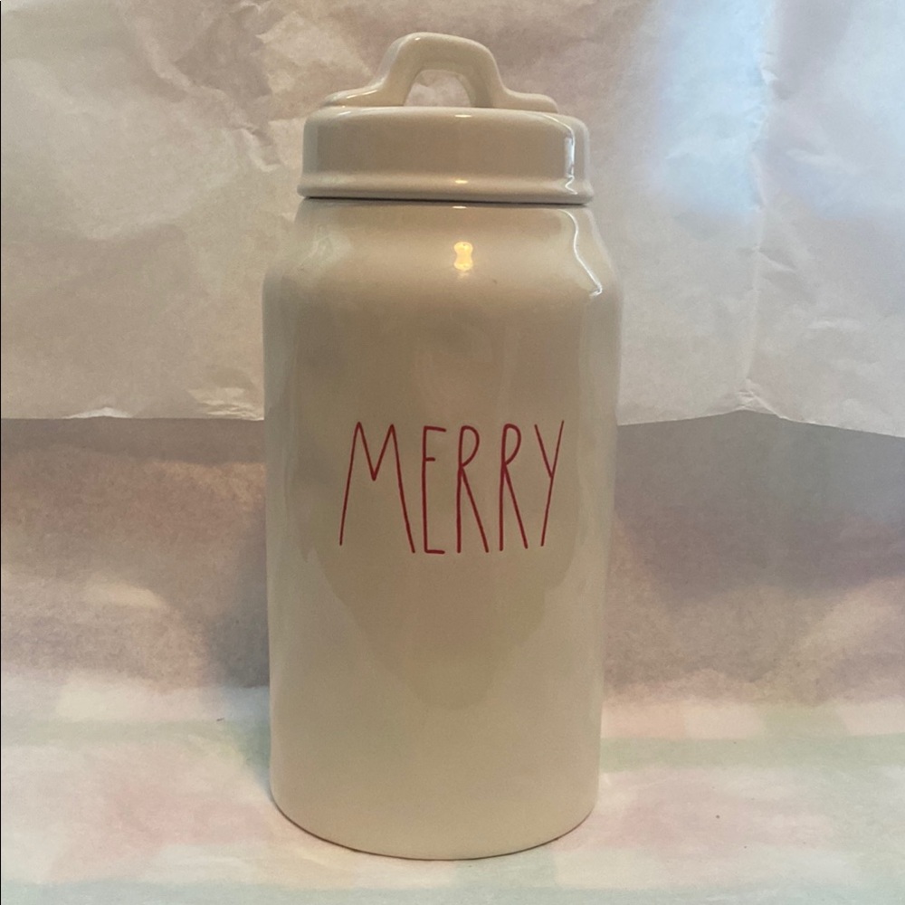 Rae Dunn MERRY Ceramic Canister